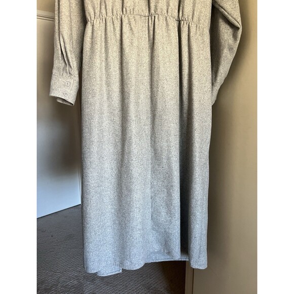 NWT Eloquii Wrap Waist Shirtdress Gray Size 16 Belted Button Front Midi - Picture 10 of 16